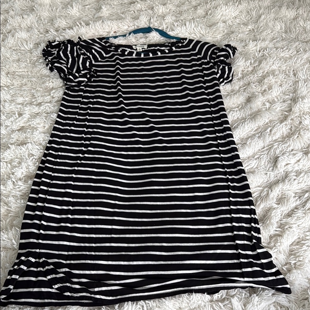 Max Studio Black and White Striped Dress